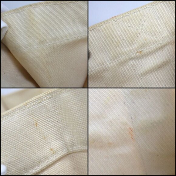 Hermes Bora PM White Orange Canvas Tote X - Picture 10 of 10